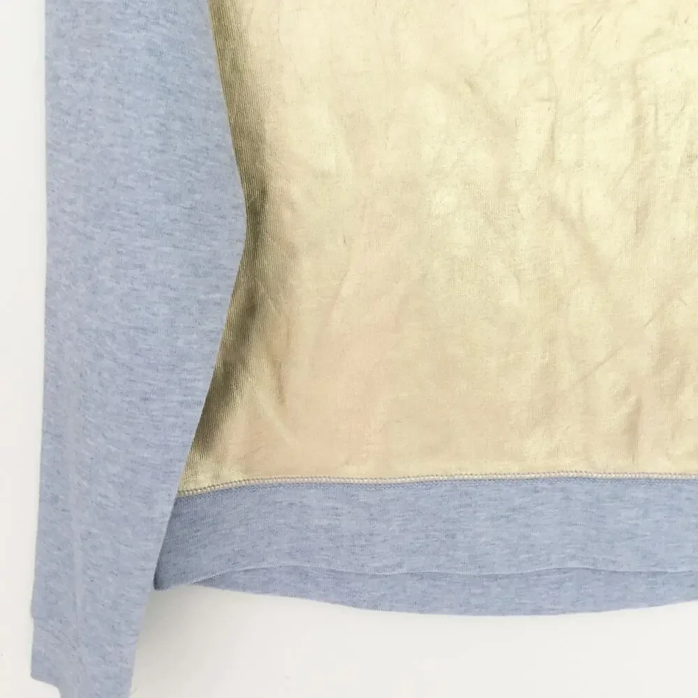 J. Crew Gold Foil Gray Sweater Sweatshirt XXS